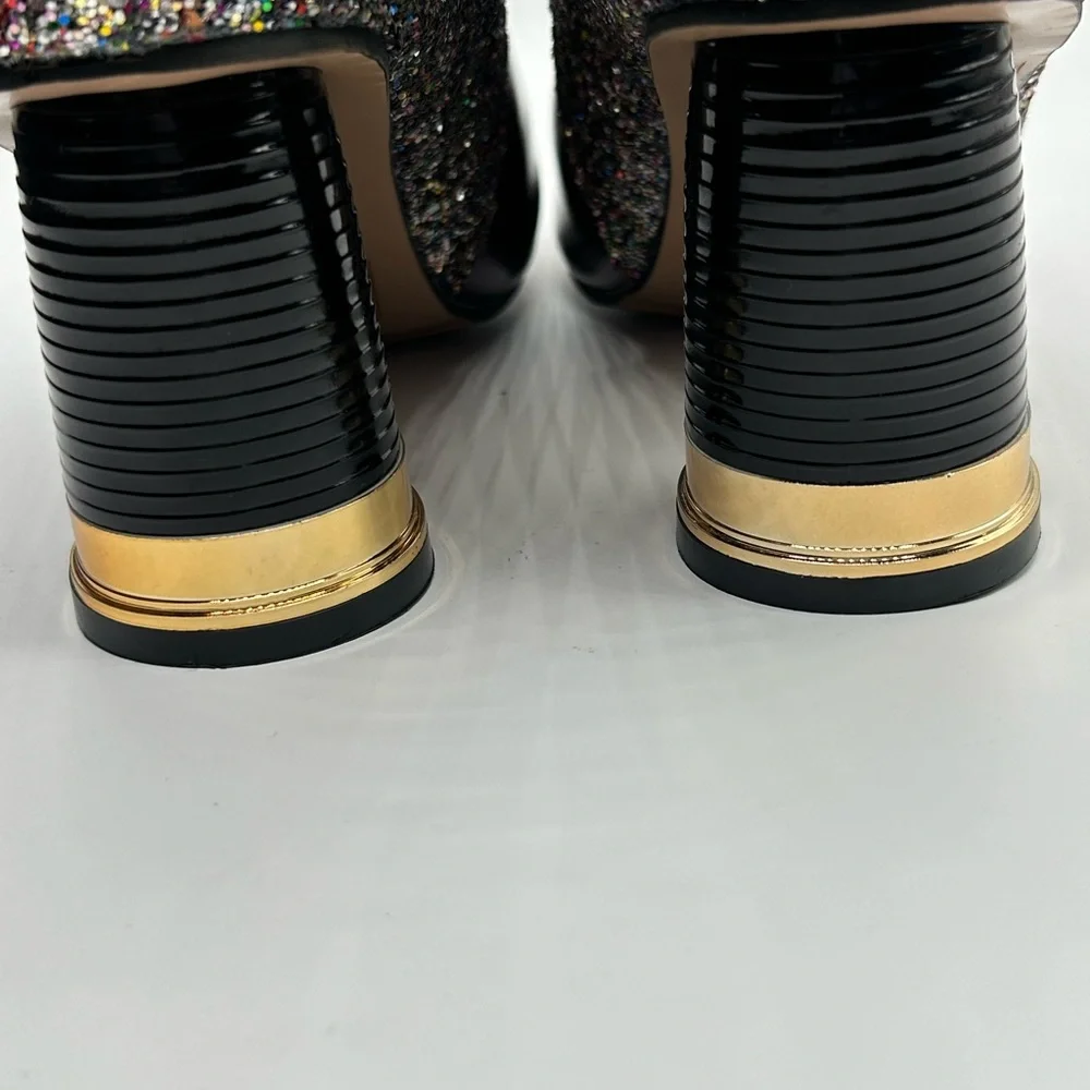 Women’s Wine Multicolored Glitter Embellished Ankle Boots Size 9 1/2 NWOT - Picture 12 of 13